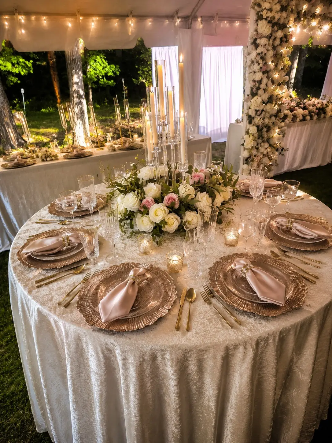 Styled wedding reception table
